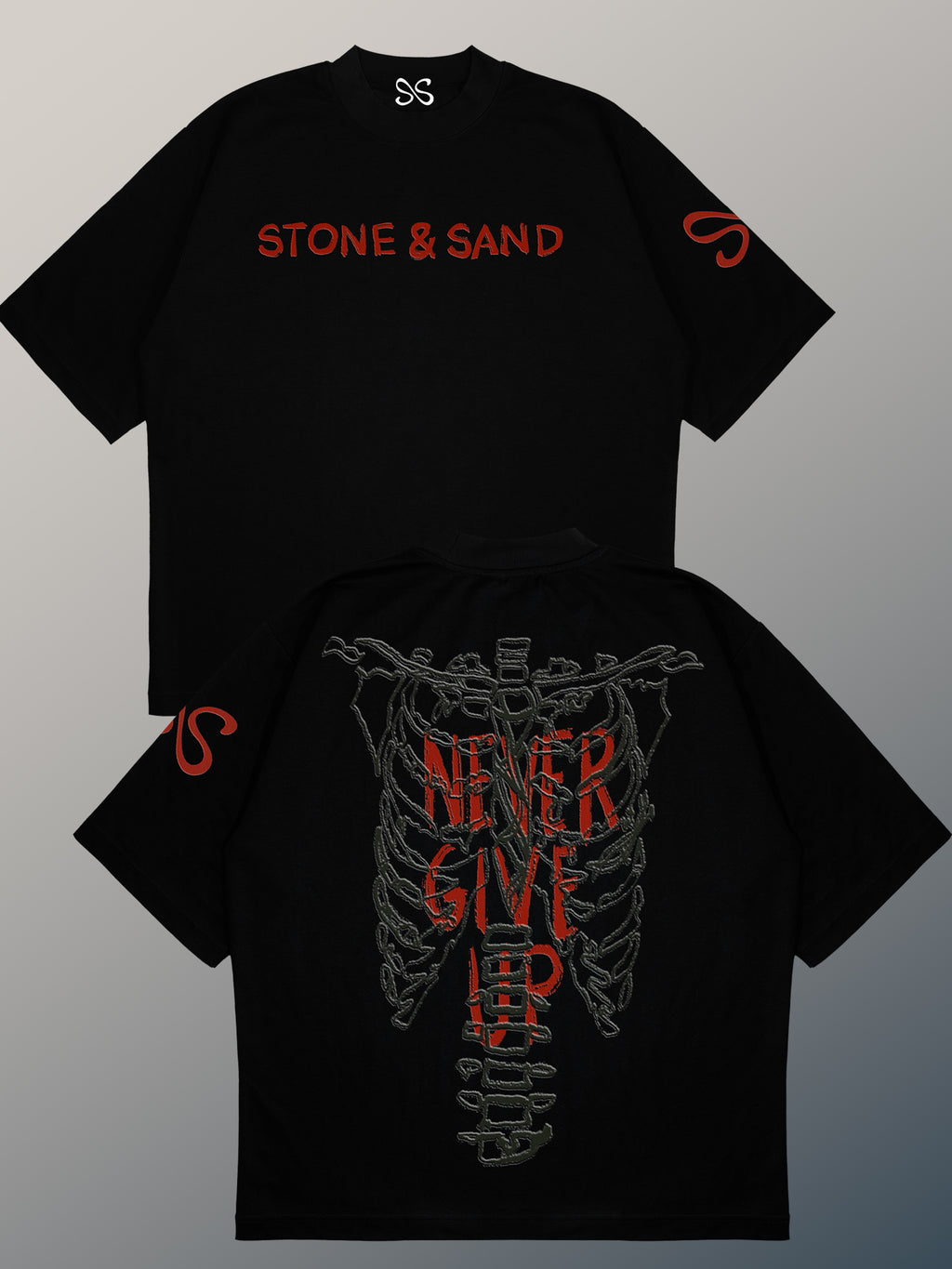 NEVER GIVE UP - BLACK