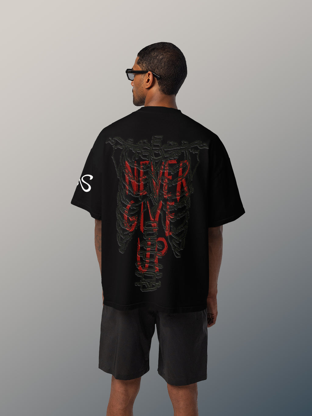 NEVER GIVE UP - BLACK